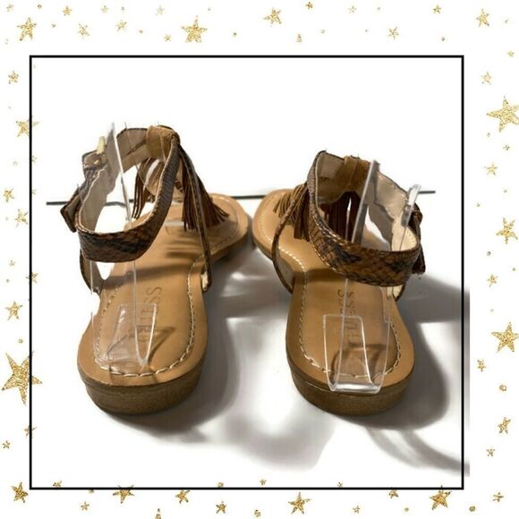 Guess Women's Fringe Snake Thong Sandals 6 - Picture 4 of 5